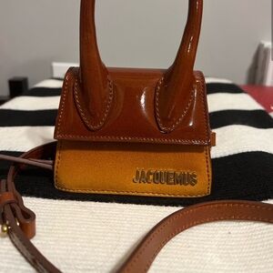 Jacquemus Two-Tone Brown and Mustard Mini Bag